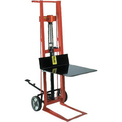 Wesco Industrial Products - 750 Lb Capacity, 40" Lift Height, Hydraulic Platform Base Manually Operated Lift - Apex Tool & Supply
