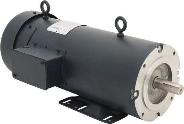 Leeson - 2 Max hp, 1,750 Max RPM, DC Electric AC DC Motor - 230 V Input, 145TC Frame, C-Face with Base Mount, TEFC Enclosure - Apex Tool & Supply