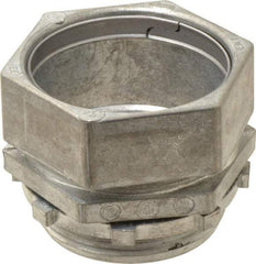 Thomas & Betts - 2-1/2" Trade, Die Cast Zinc Compression Straight EMT Conduit Connector - Noninsulated - Apex Tool & Supply