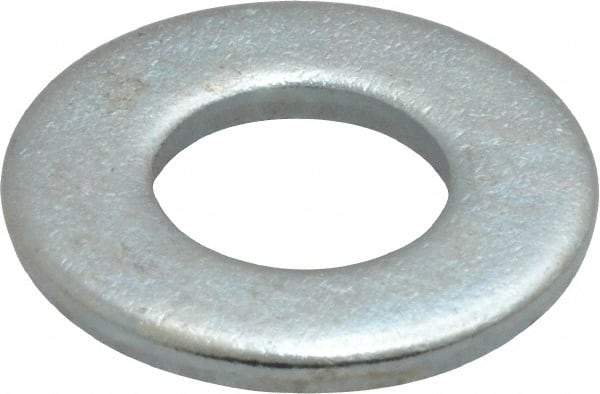 Value Collection - 1/2" Screw, Steel SAE Flat Washer - 17/32" ID x 1-1/16" OD, 3/32" Thick, Zinc-Plated Finish - Apex Tool & Supply