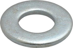 Value Collection - 1/2" Screw, Steel SAE Flat Washer - 17/32" ID x 1-1/16" OD, 3/32" Thick, Zinc-Plated Finish - Apex Tool & Supply