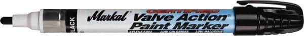 Markal - Black Paint Marker - Fiber Medium Tip, Alcohol Base Ink - Apex Tool & Supply