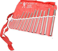 Made in USA - 0.124" to 0.501", Chucking Reamer Set - Straight Flute, Right Hand Cut, 14 Pieces - Apex Tool & Supply