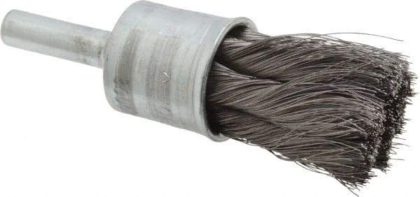 Osborn - 1/2" Brush Diam, Knotted, End Brush - 1/4" Diam Shank, 22,000 Max RPM - Apex Tool & Supply