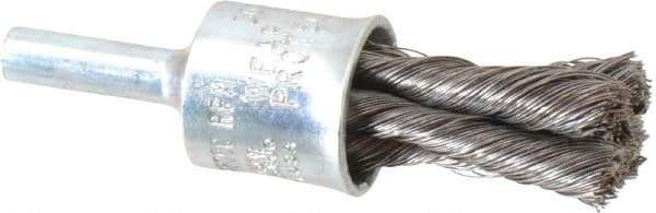 Osborn - 1/2" Brush Diam, Knotted, End Brush - 1/4" Diam Shank, 22,000 Max RPM - Apex Tool & Supply