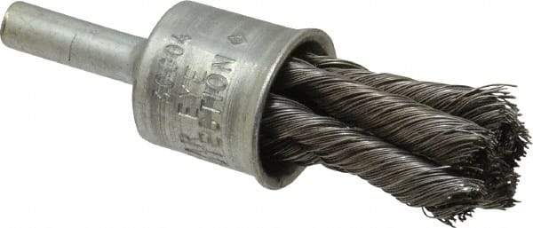 Osborn - 3/4" Brush Diam, Knotted, End Brush - 1/4" Diam Shank, 20,000 Max RPM - Apex Tool & Supply