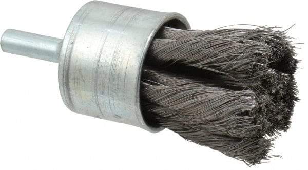 Osborn - 1" Brush Diam, Knotted, End Brush - 1/4" Diam Shank, 20,000 Max RPM - Apex Tool & Supply