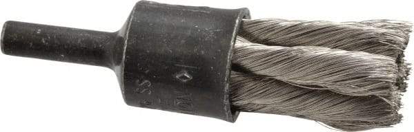 Osborn - 1/2" Brush Diam, Knotted, End Brush - 1/4" Diam Shank, 22,000 Max RPM - Apex Tool & Supply