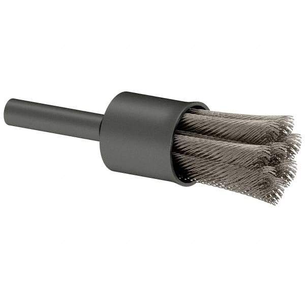 Osborn - 1/2" Brush Diam, Knotted, End Brush - 1/4" Diam Shank, 22,000 Max RPM - Apex Tool & Supply