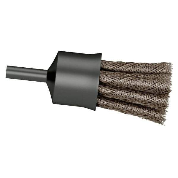 Osborn - 3/4" Brush Diam, Knotted, End Brush - 1/4" Diam Shank, 20,000 Max RPM - Apex Tool & Supply