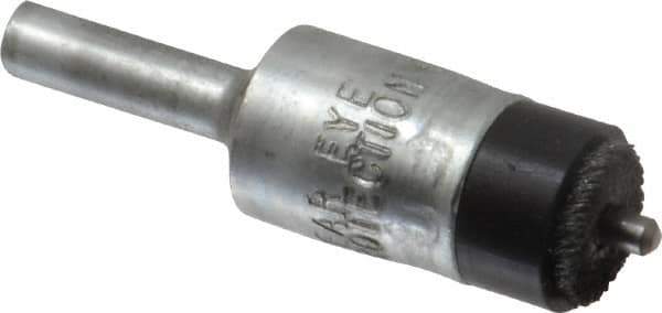 Osborn - 1/2" Brush Diam, End Brush - 1/4" Diam Shank, 1/8" Pilot Diam, 25,000 Max RPM - Apex Tool & Supply