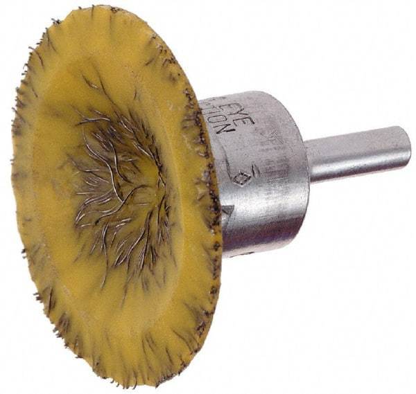 Osborn - 1-3/4" Brush Diam, Encapsulated, Flared End Brush - 1/4" Diam Shank, 25,000 Max RPM - Apex Tool & Supply