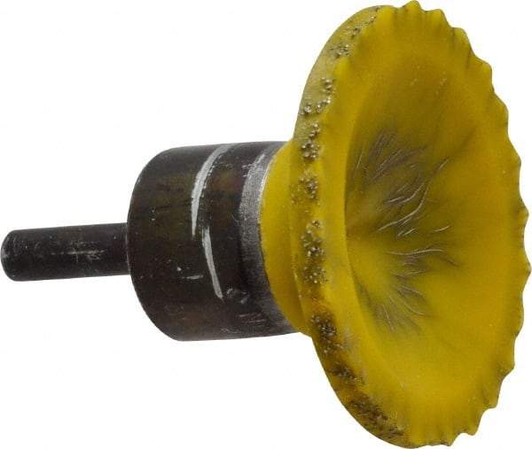 Osborn - 2" Brush Diam, Encapsulated, Flared End Brush - 1/4" Diam Shank, 20,000 Max RPM - Apex Tool & Supply