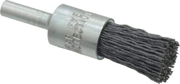 Osborn - 120 Grit, 1/2" Brush Diam, End Brush - Fine Grade, 1/4" Diam Shank, 9,000 Max RPM - Apex Tool & Supply