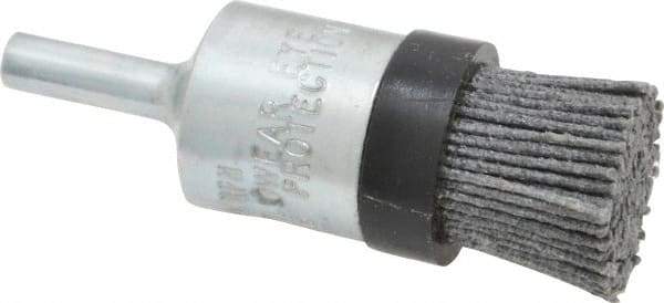 Osborn - 80 Grit, 3/4" Brush Diam, End Brush - Medium Grade, 1/4" Diam Shank, 9,000 Max RPM - Apex Tool & Supply