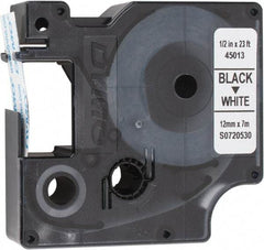 Dymo - 276" Long, Black Label Tape - 23' Long - Apex Tool & Supply
