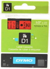 Dymo - 276" Long, Black Label Tape - 23' Long - Apex Tool & Supply