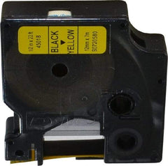 Dymo - 276" Long, Black Label Tape - 23' Long - Apex Tool & Supply