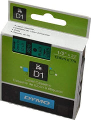 Dymo - 276" Long, Black Label Tape - 23' Long - Apex Tool & Supply