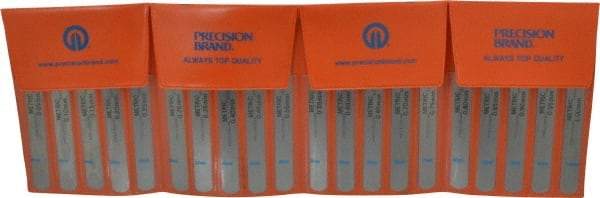 Precision Brand - 20 Piece, 0.05 to 1mm Parallel Feeler Gage Set - 5" Long x 1/2" Wide, Steel - Apex Tool & Supply