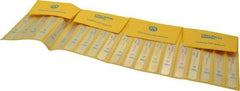 Precision Brand - 20 Piece, 0.001 to 0.03" Thick, Parallel Feeler Gage Set - 5" Leaf Length, 1/2" Wide, Brass - Apex Tool & Supply
