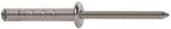 RivetKing - Size 610-612 Dome Head Aluminum Multi Grip Blind Rivet - Steel Mandrel, 1/2" to 0.787" Grip, 3/8" Head Diam, 0.192" to 0.196" Hole Diam, 1.07" Length Under Head, 3/16" Body Diam - Apex Tool & Supply