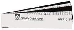 Gravotech - 10 Inch Long x 2 Inch High, Plastic Engraving Stock - White and Black - Apex Tool & Supply