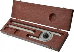 Starrett - 7, 12 Inch Long Blade, 360° Max Measurement, Bevel Protractor - Accuracy up to 0.08°, 0.08° Dial Graduation - Apex Tool & Supply