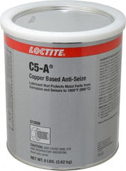 Loctite - 8 Lb Can High Temperature Anti-Seize Lubricant - Copper/Graphite, -29 to 1,800°F, Copper Colored, Water Resistant - Apex Tool & Supply