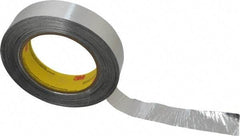 3M - 1" x 55m Silver Foil Tape - 4.6 mil, Acrylic Adhesive, Aluminum Foil Backing, 30 Lb/ln Tensile Strength, -65.2°F to 300°F, Series 425 - Apex Tool & Supply