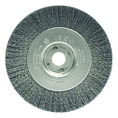 ‎4″ Diameter-3/8″-1/2″ Arbor Hole - Crimped Steel Wire Straight Wheel - Apex Tool & Supply