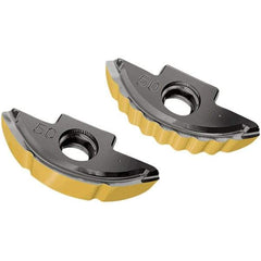 Iscar - BLR400 QCS Grade IC808 Carbide Milling Insert - TiAlN/AlTiN/TiN Finish, 5.5mm Thick, 20mm Corner Radius - Apex Tool & Supply