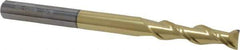 ProMax - 5/16", 1-1/4" LOC, 5/16" Shank Diam, 4" OAL, 2 Flute, Solid Carbide Square End Mill - Single End, ZrN Finish, Spiral Flute, 40° Helix, Centercutting, Right Hand Cut, Right Hand Flute, Series 108 - Apex Tool & Supply