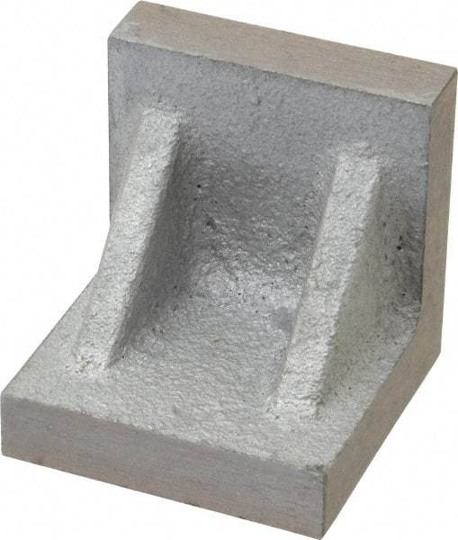Interstate - 2" Wide x 2" Deep x 2" High Cast Iron Machined Angle Plate - Standard Plate, Flat Surface, Double Web, Single Plate - Apex Tool & Supply