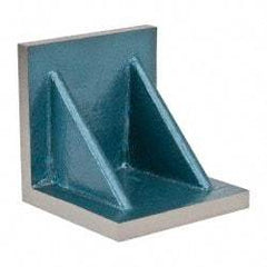 Interstate - 8" Wide x 8" Deep x 8" High Cast Iron Machined Angle Plate - Standard Plate, Flat Surface, Double Web, Single Plate - Apex Tool & Supply