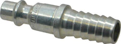 CEJN - Hose Barb Industrial Pneumatic Hose Connector - Steel Zinc-Plated, 1/4" Body Diam, 3/8" Hose ID - Apex Tool & Supply