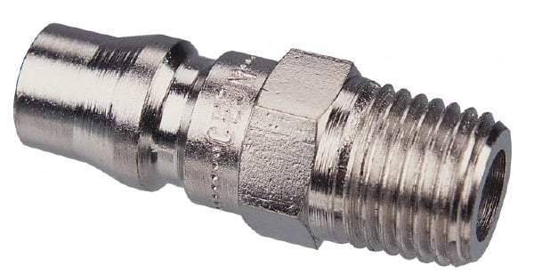 CEJN - 3/8 Male NPT Asian Pneumatic Hose Connector - Steel Zinc-Plated, 1/4" Body Diam - Apex Tool & Supply