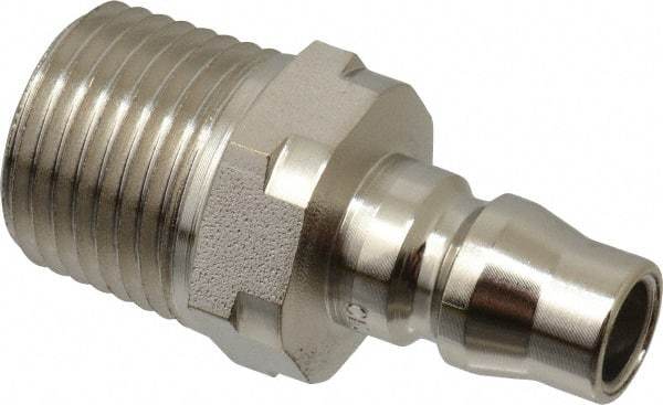 CEJN - 1/2 Male NPT Asian Pneumatic Hose Connector - Steel Zinc-Plated, 1/4" Body Diam - Apex Tool & Supply