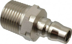 CEJN - 1/2 Male NPT Asian Pneumatic Hose Connector - Steel Zinc-Plated, 1/4" Body Diam - Apex Tool & Supply