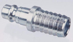 CEJN - Hose Barb European High Flow Pneumatic Hose Connector - Steel Zinc-Plated, 1/4" Body Diam, 1/4" Hose ID - Apex Tool & Supply