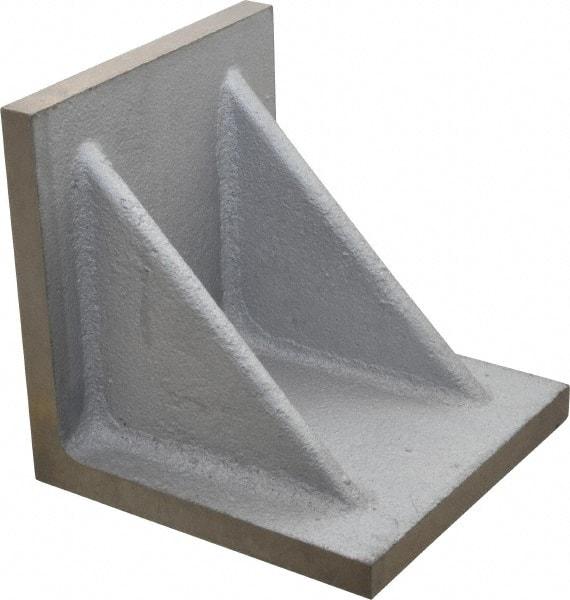 Interstate - 6" Wide x 6" Deep x 6" High Cast Iron Precision-Ground Angle Plate - Standard Plate, Flat Surface, Double Web, Single Plate - Apex Tool & Supply