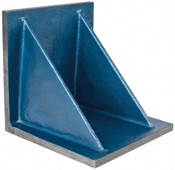 Interstate - 10" Wide x 10" Deep x 10" High Cast Iron Precision-Ground Angle Plate - Standard Plate, Flat Surface, Double Web, Single Plate - Apex Tool & Supply