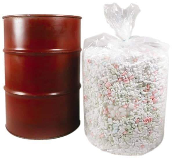 Made in USA - 55 Gal, 4 mil, LDPE Drum Liner - 38" Diam, 56" High, Flexible Liner - Apex Tool & Supply
