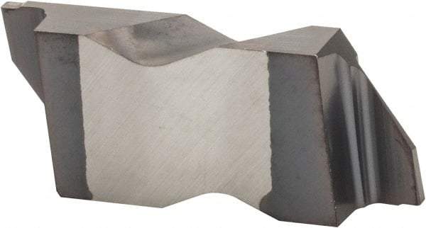 Kennametal - 3047NG K Grade KC5010, 1.19mm Cutting Width Carbide Grooving Insert - 1.91mm Max Depth of Cut, Left Hand, 0.19mm Corner Radius, TiAlN Finish - Apex Tool & Supply