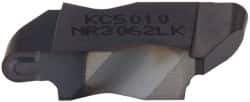 Kennametal - 3062NR K Grade KC5010, 3.18mm Cutting Width Carbide Grooving Insert - 3.81mm Max Depth of Cut, Left Hand, 1.59mm Corner Radius, TiAlN Finish - Apex Tool & Supply
