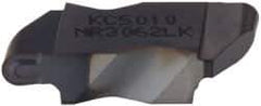 Kennametal - 3062NR K Grade KC5010, 3.18mm Cutting Width Carbide Grooving Insert - 3.81mm Max Depth of Cut, Left Hand, 1.59mm Corner Radius, TiAlN Finish - Apex Tool & Supply