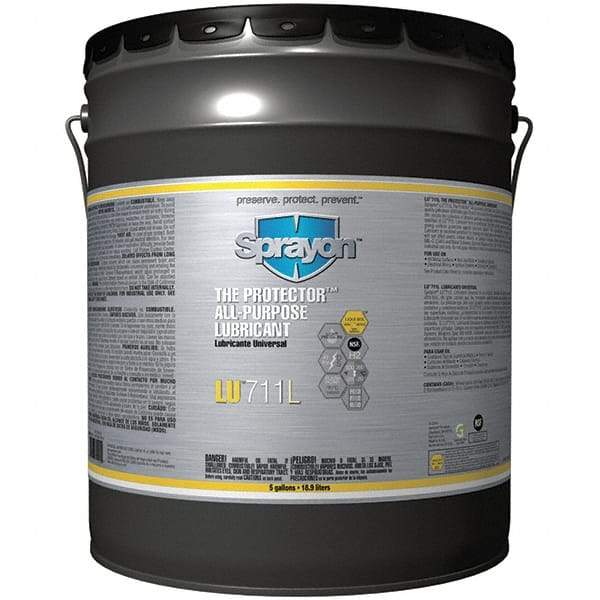 Sprayon - 5 Gal Pail Penetrant/Lubricant - Light Amber, -20°F to 500°F, Food Grade - Apex Tool & Supply