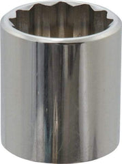 Blackhawk by Proto - 3/8" Drive, Standard Hand Socket - 12 Points, 1-13/64" OAL, Chrome Finish - Apex Tool & Supply
