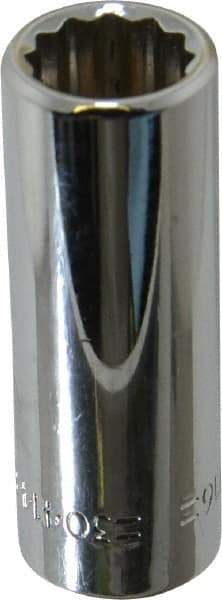 Blackhawk by Proto - 7/16", 3/8" Drive, Deep Hand Socket - 12 Points, 1-13/16" OAL, Chrome Finish - Apex Tool & Supply