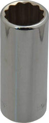 Blackhawk by Proto - 9/16", 3/8" Drive, Deep Hand Socket - 12 Points, 2" OAL, Chrome Finish - Apex Tool & Supply